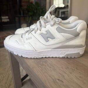 New Balance 550 White and Gray Sneakers